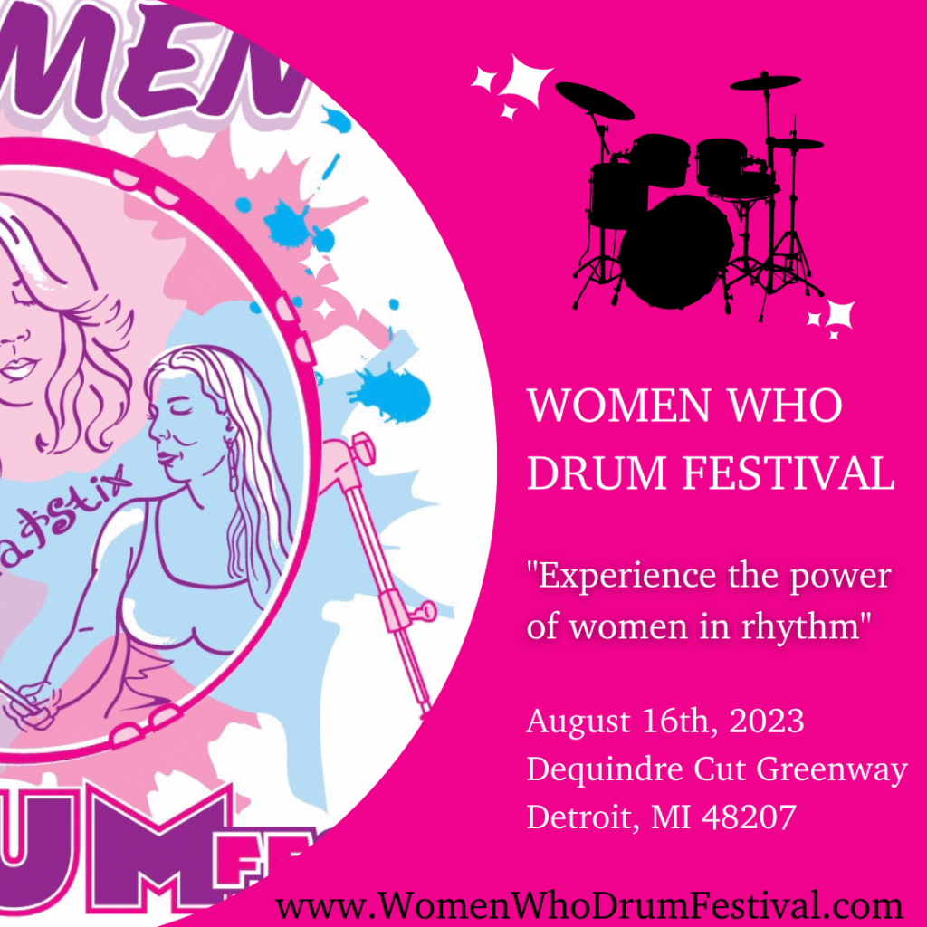 Pink Women Who Drum.Facebook Event Cover (Instagram Post (Square))
